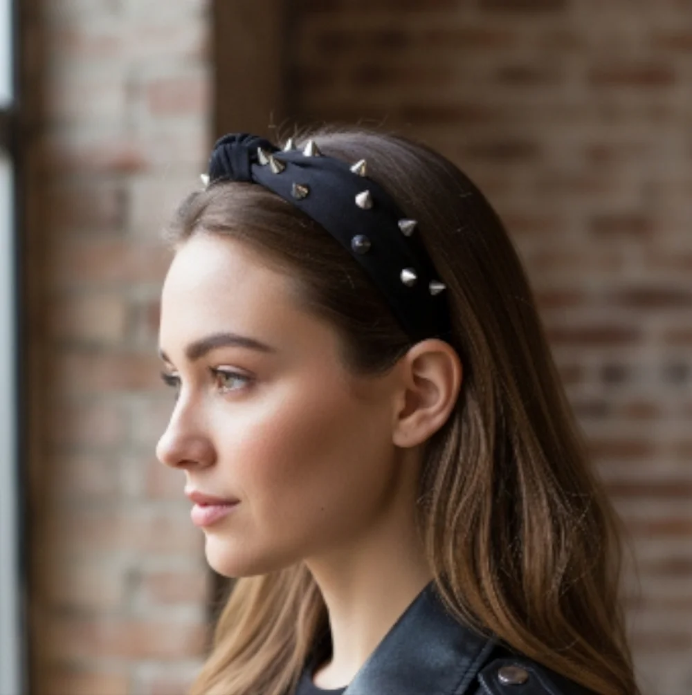 Black Knot Spike Headband